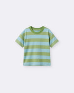 Green Stripe Drop Shoulder Tee - Kids